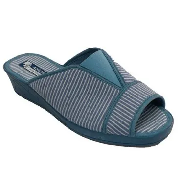 Chancla verano mujer rayas marineras Andinas en azul marino