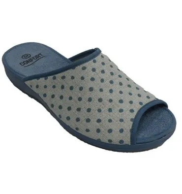 Chanclas mujer abiertas detrás delante Calzamur en azul