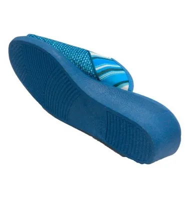 Chanclas mujer abiertas punta talón estrellas de mar Aguas nuevas en azulon