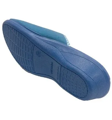 Chanclas mujer abiertas punta talón  Nevada en azul