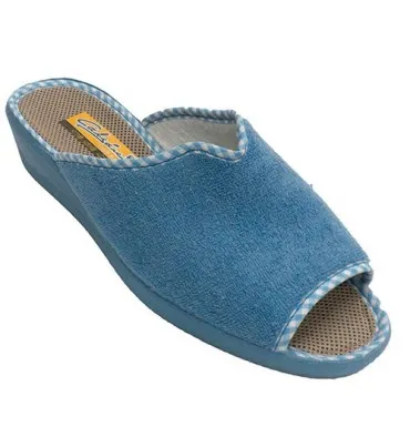 Chanclas mujer abiertas punta y talón Aguas nuevas en celeste