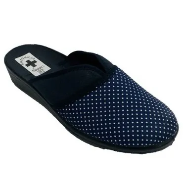 Chanclas mujer estar casa punta cerrada Nevada en azul