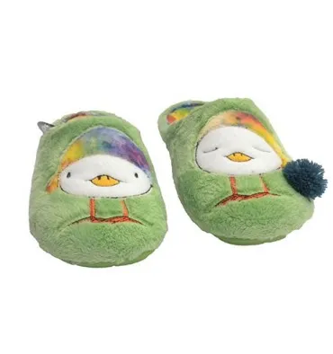 Chanclas mujer estar en casa con pollito en pala forro de colores COSTA en verdina