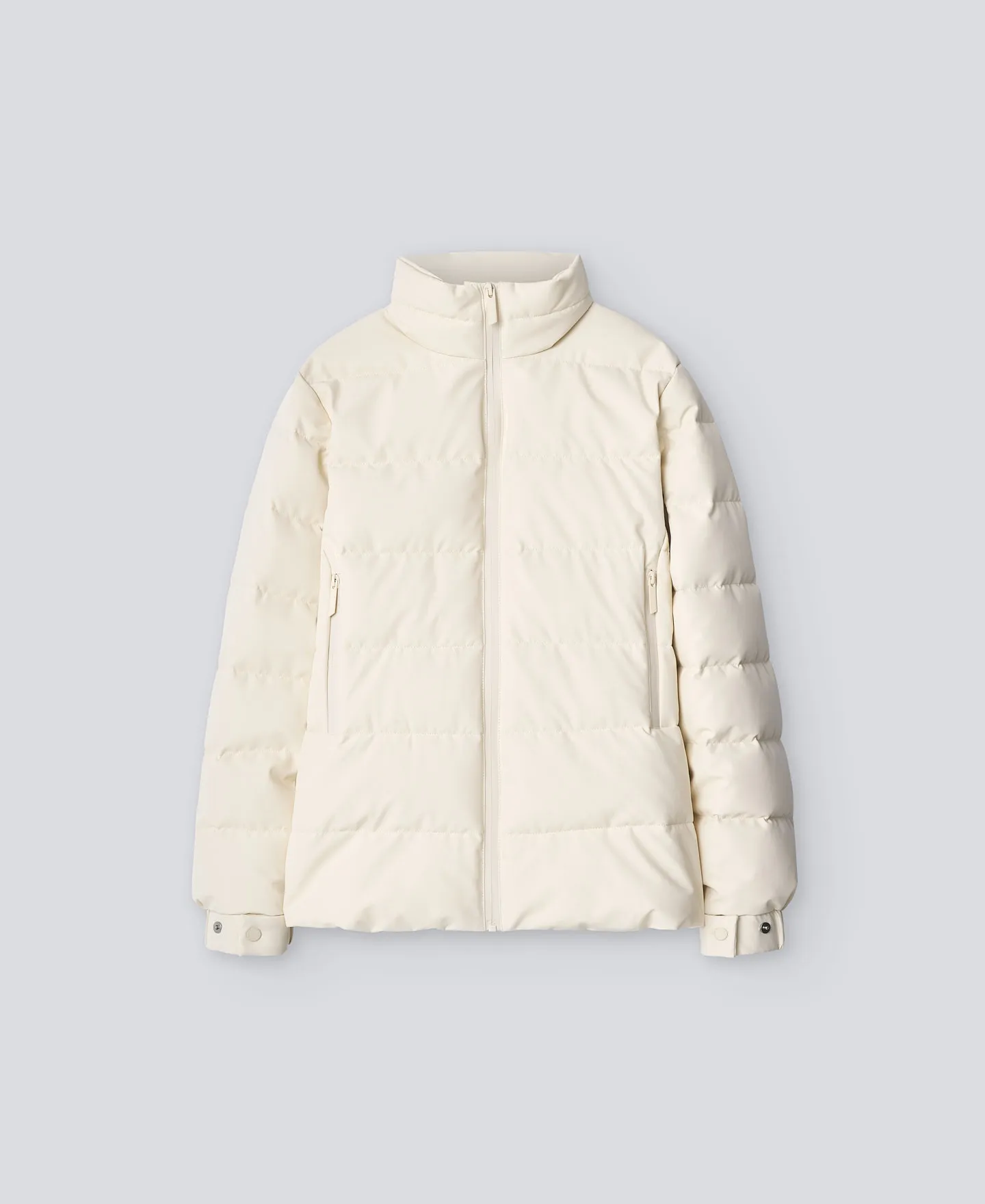 Chaqueta acolchada entallada beis mujer