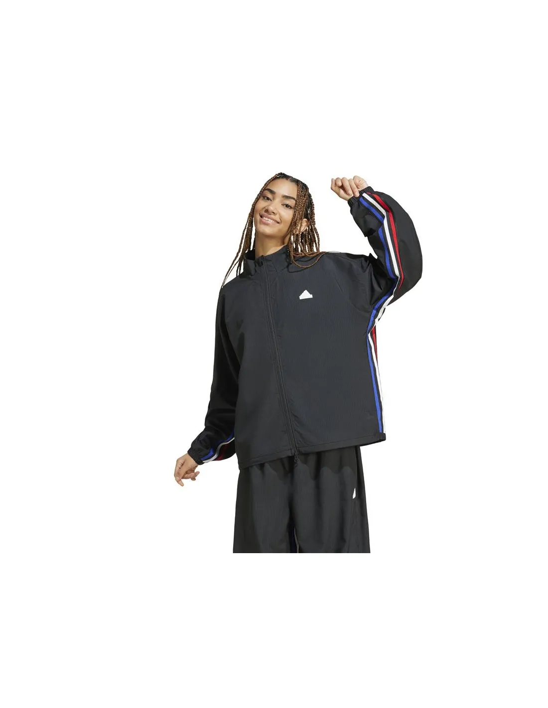 CHAQUETA ADIDAS EXPRESS ALL GENDER ANTIMICROBIAL BREAKING TRACKTOP MUJER NEGRO
