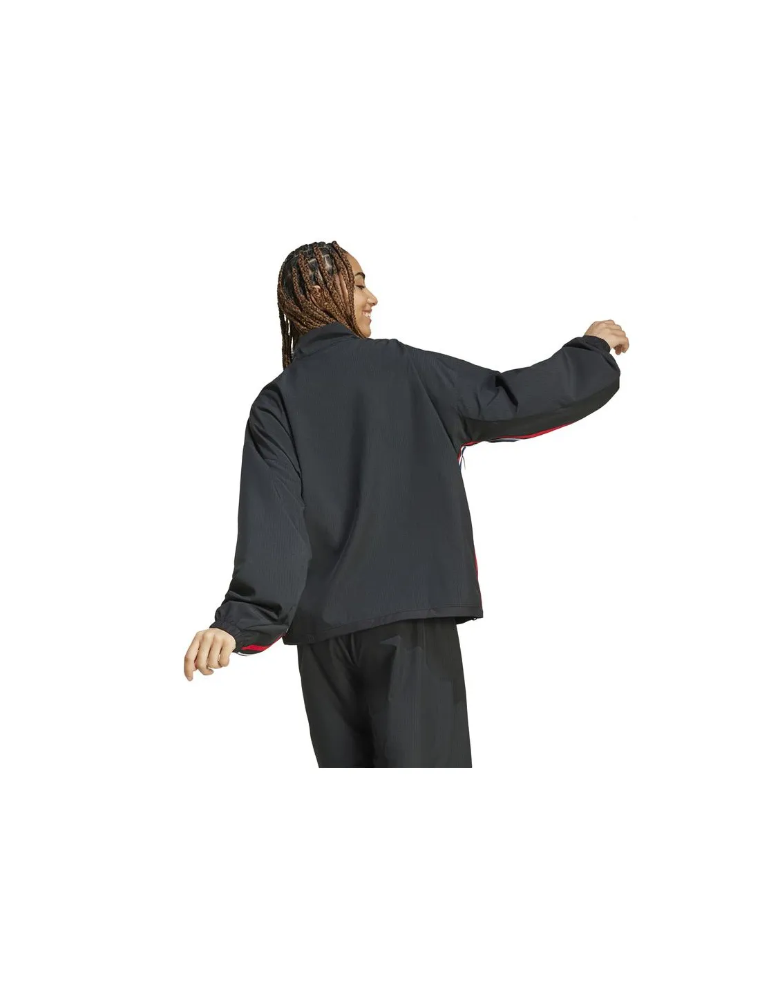 CHAQUETA ADIDAS EXPRESS ALL GENDER ANTIMICROBIAL BREAKING TRACKTOP MUJER NEGRO