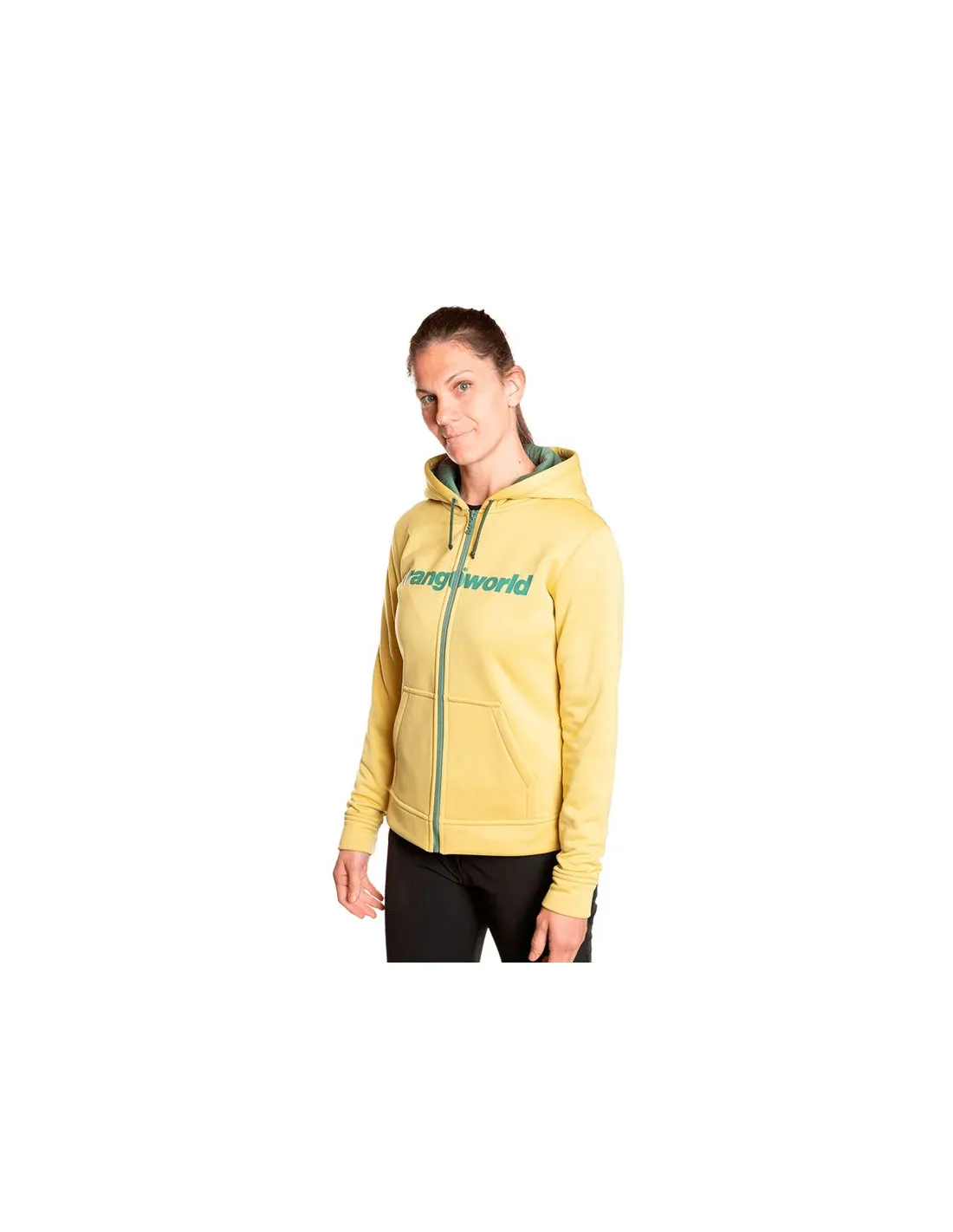 Chaqueta con Capucha amarilla de montaña Transworld Liena Mujer