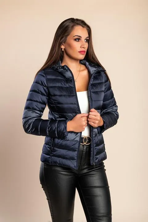 Chaqueta con capucha, azul