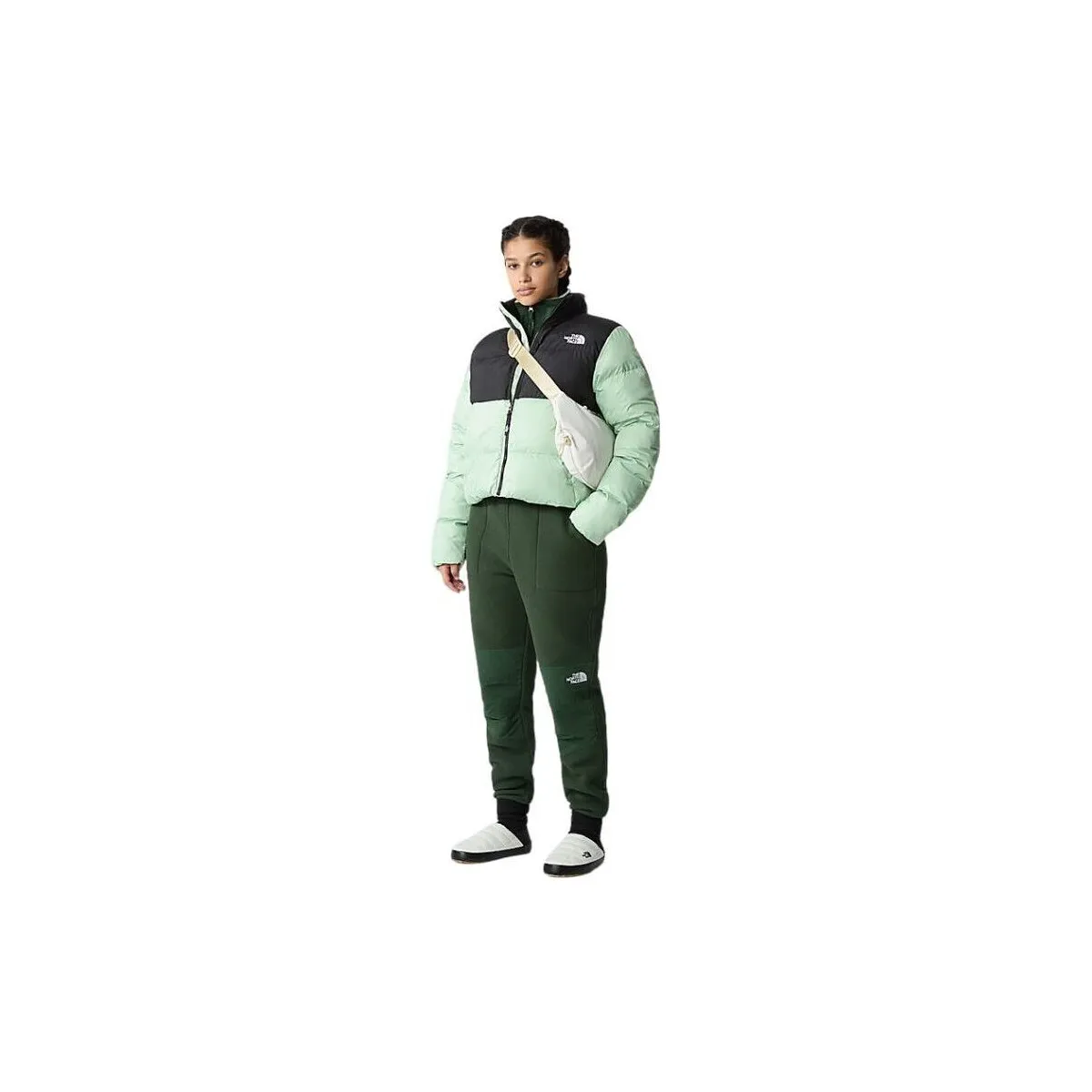 Chaqueta Cropped Saikuru Mujer Misty Sage/Black