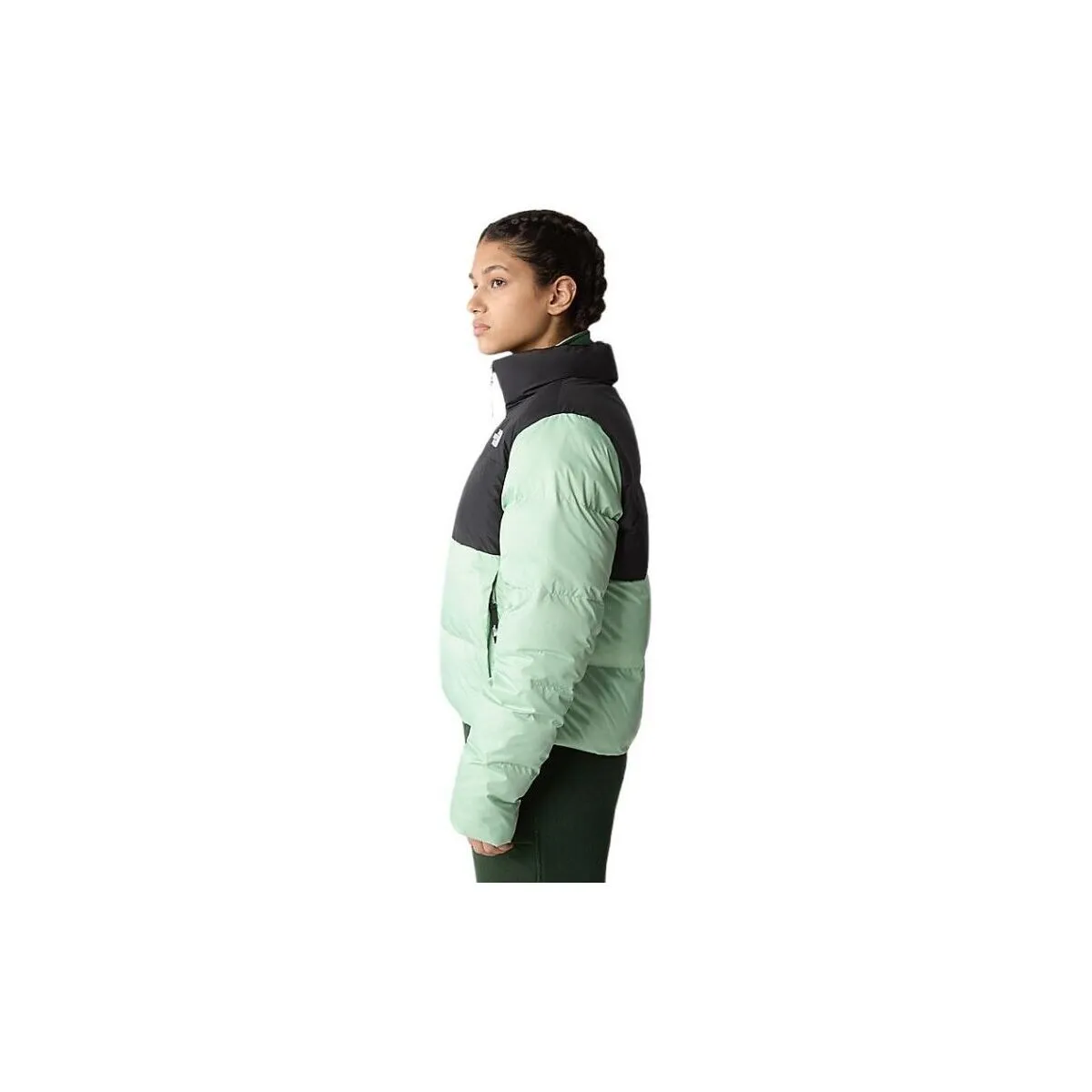 Chaqueta Cropped Saikuru Mujer Misty Sage/Black
