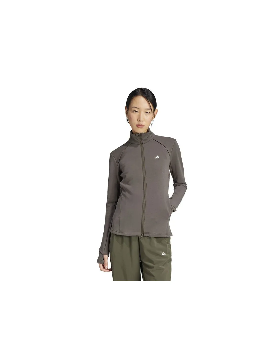 Chaqueta de Fitness adidas Training Cover Up Mujer Verde Oliva