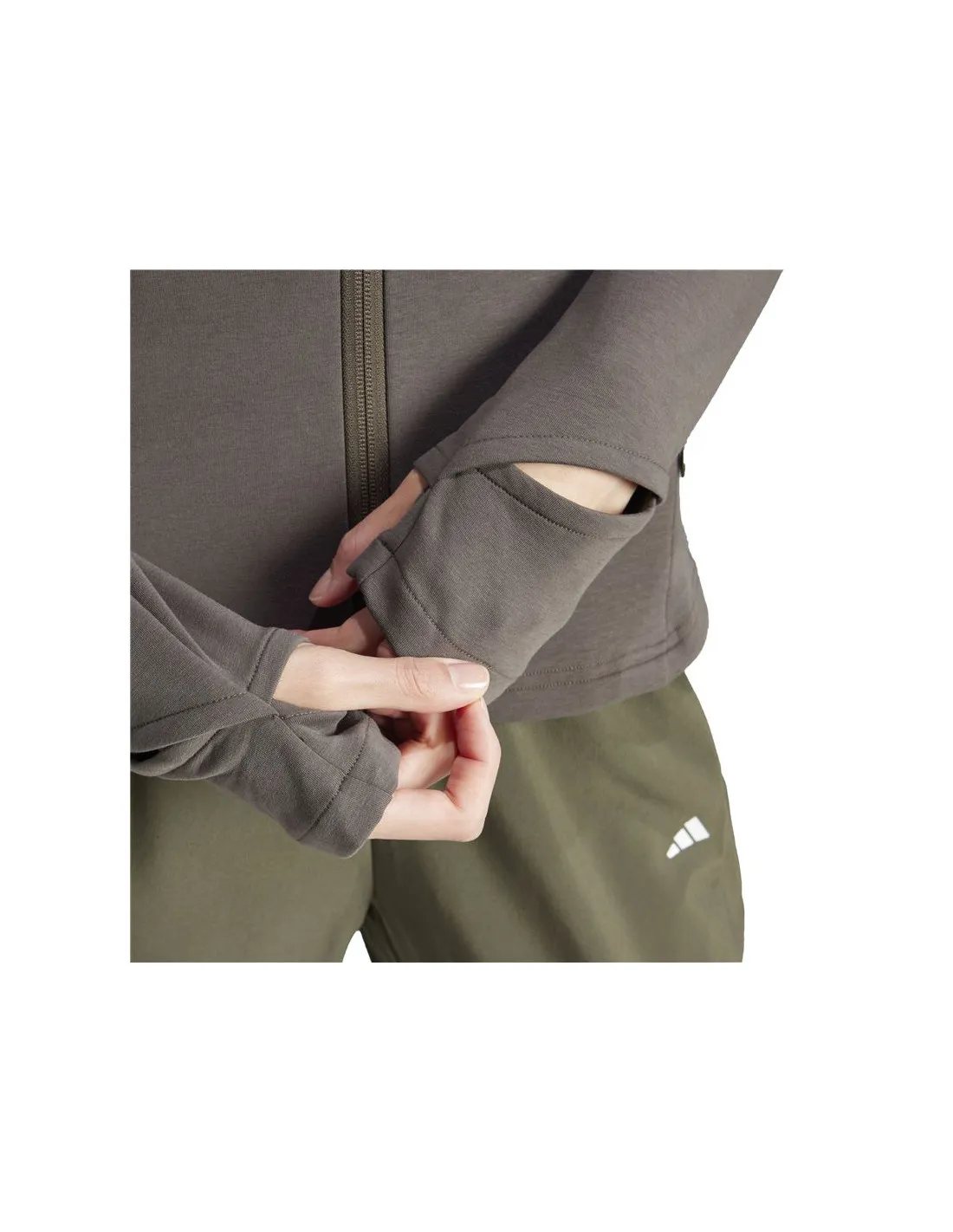 Chaqueta de Fitness adidas Training Cover Up Mujer Verde Oliva