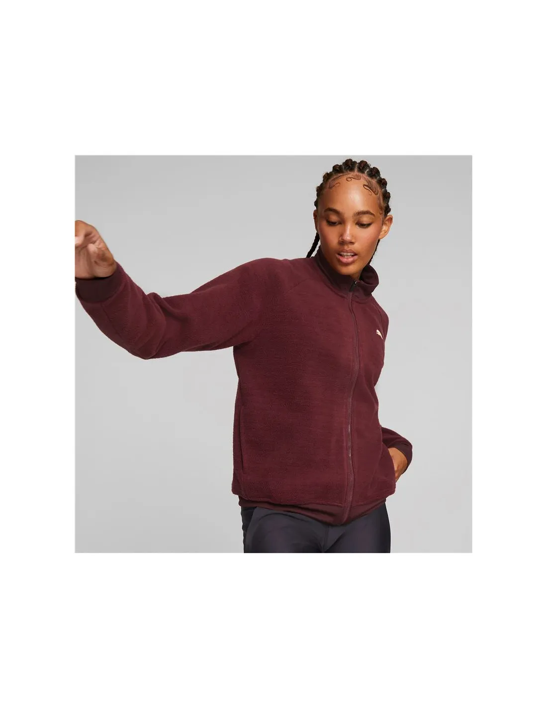 Chaqueta de fitness Puma Fit Sherpa vino tinto Mujer
