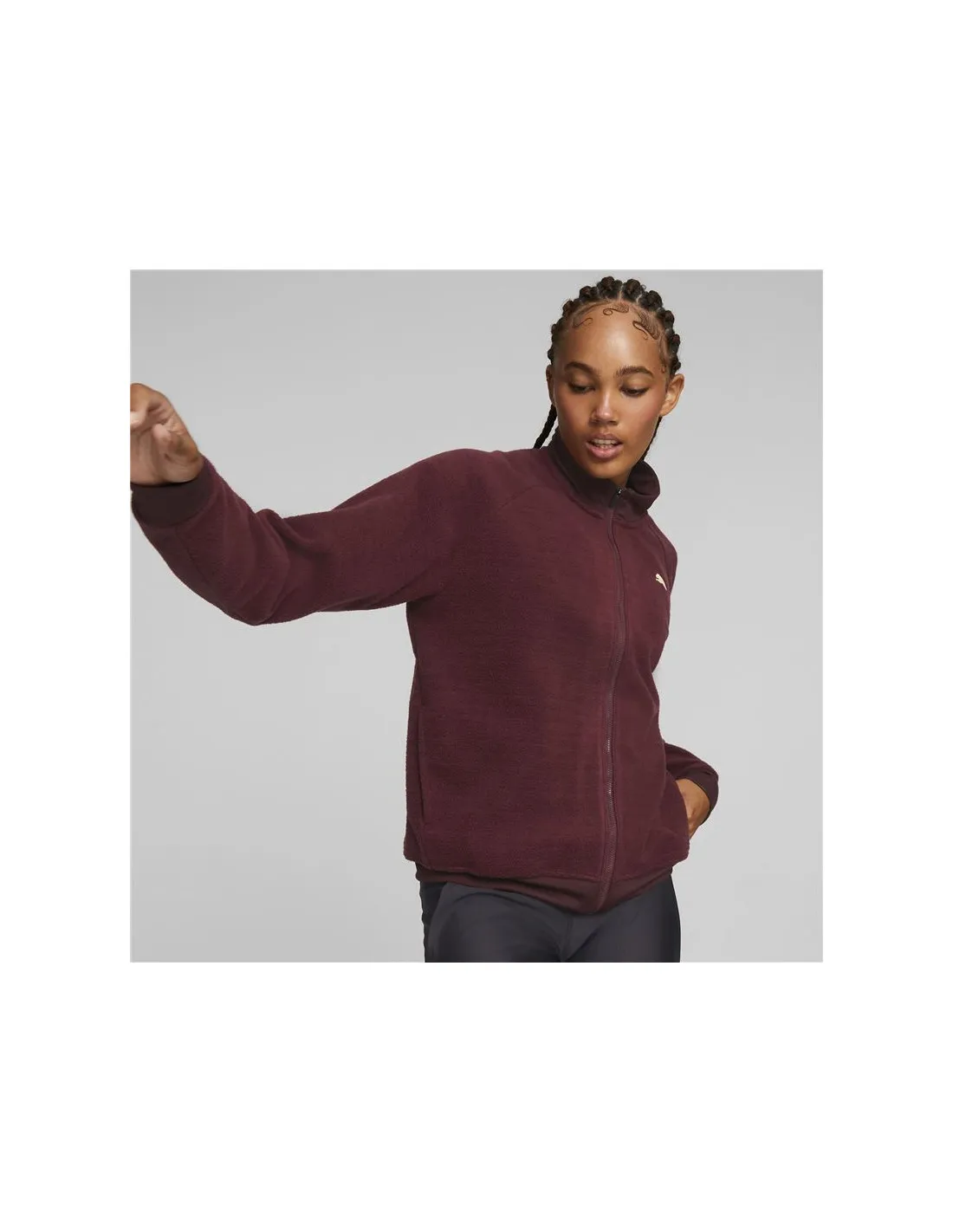 Chaqueta de fitness Puma Fit Sherpa vino tinto Mujer