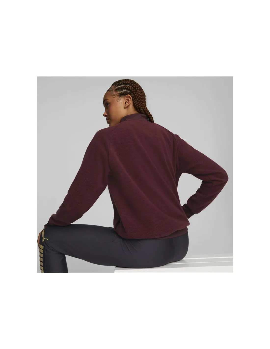 Chaqueta de fitness Puma Fit Sherpa vino tinto Mujer