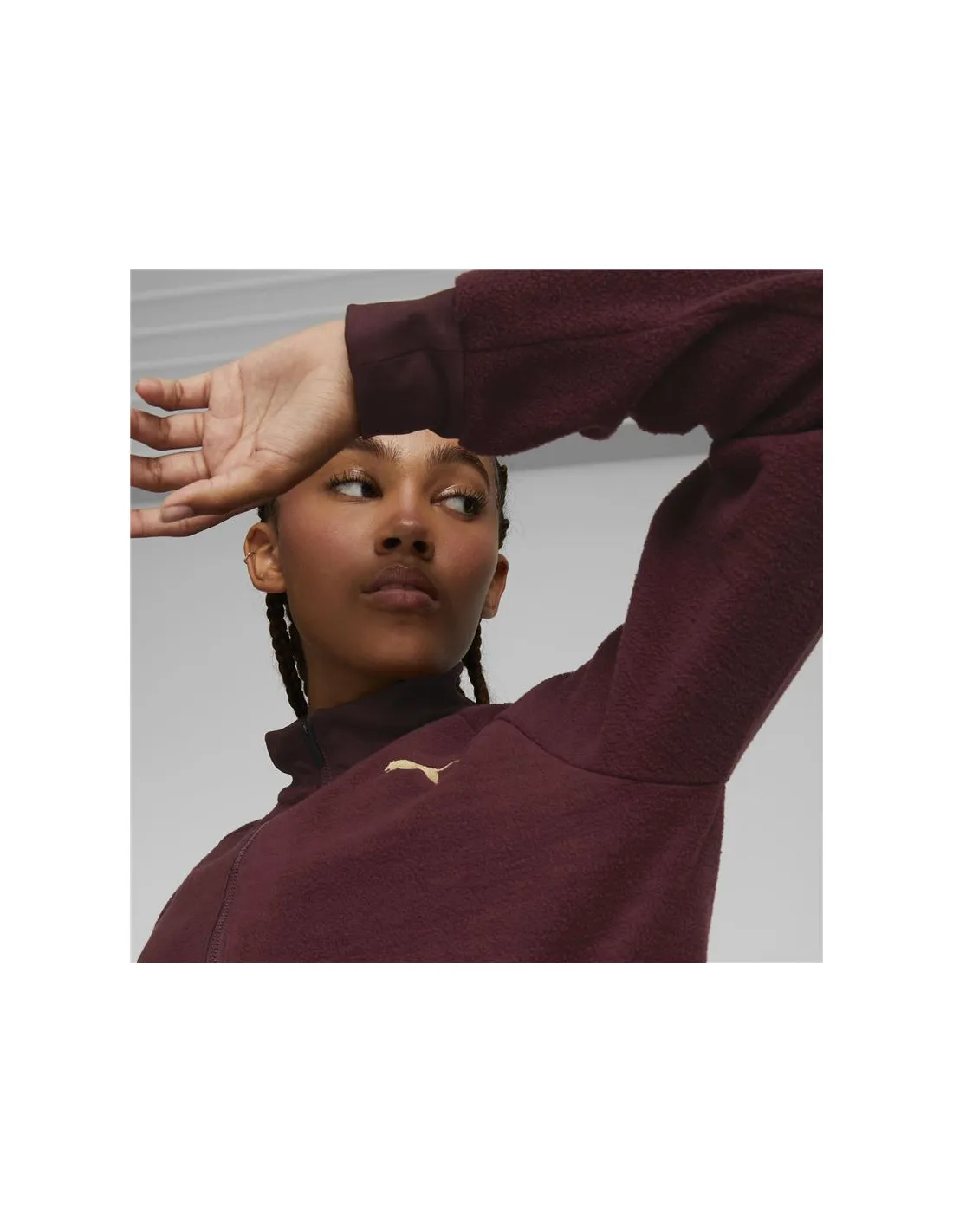 Chaqueta de fitness Puma Fit Sherpa vino tinto Mujer