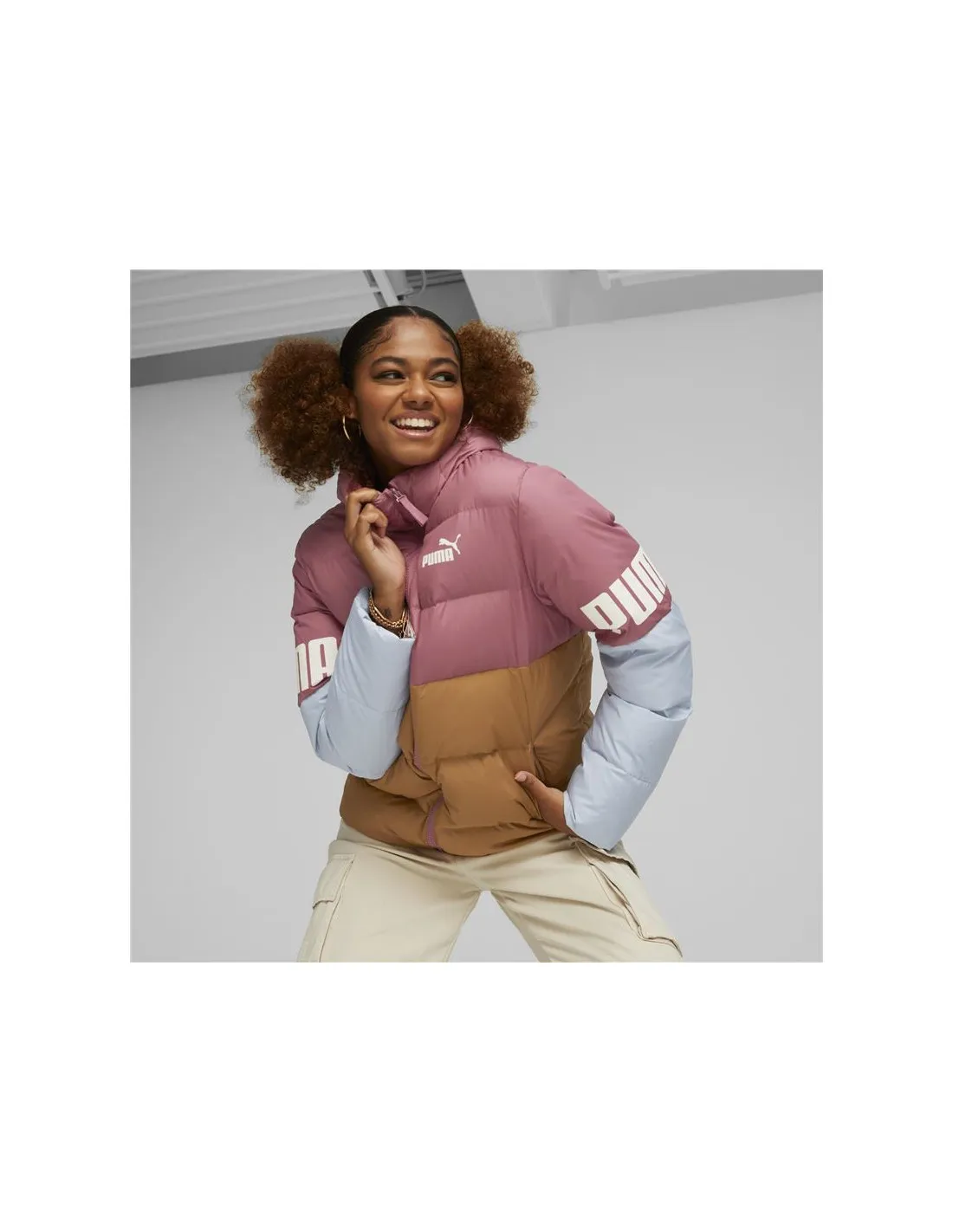 Chaqueta de Fitness Puma Power Down Puffer Azul Mujer