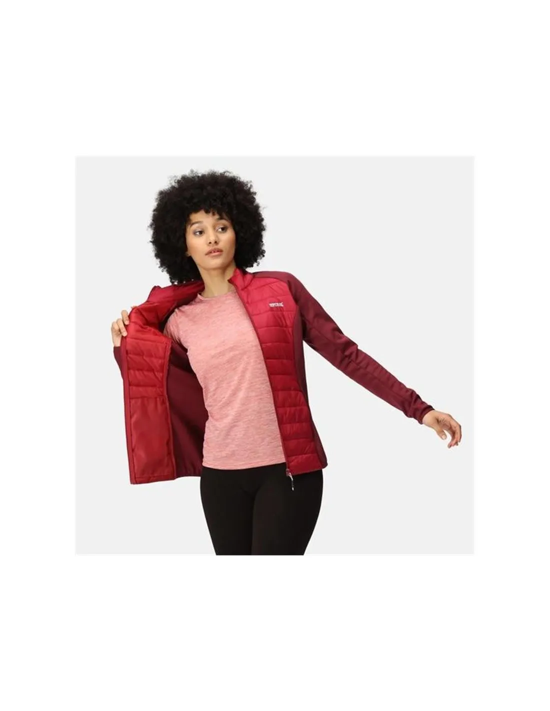 Chaqueta de Montaña Regatta Clumber Hybrid IV RumbaRd/Burg Mujer