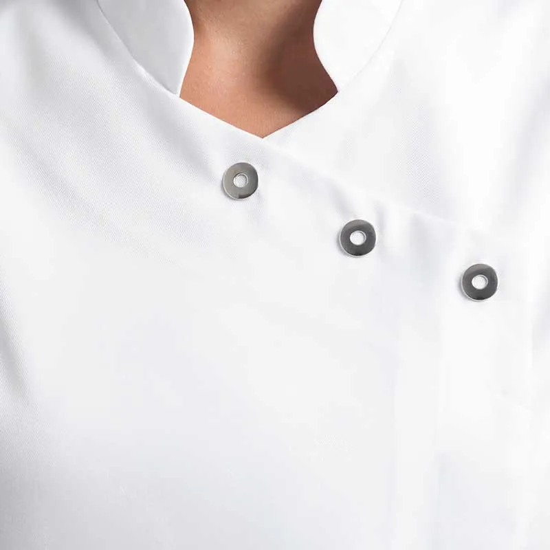 CHAQUETA DE MUJER GENEVE BLANCA CUELLO MAO  TALLA M