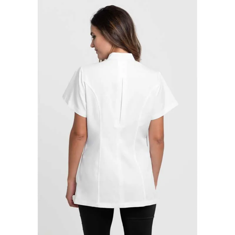 CHAQUETA DE MUJER GENEVE BLANCA CUELLO MAO  TALLA M