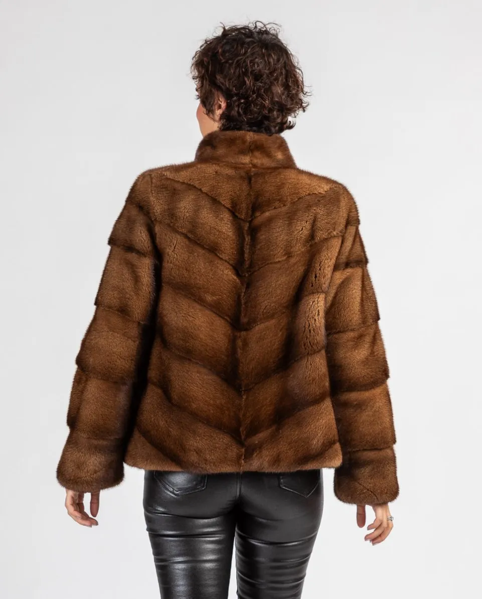 Chaqueta de pelo de mujer de visón De la Roca