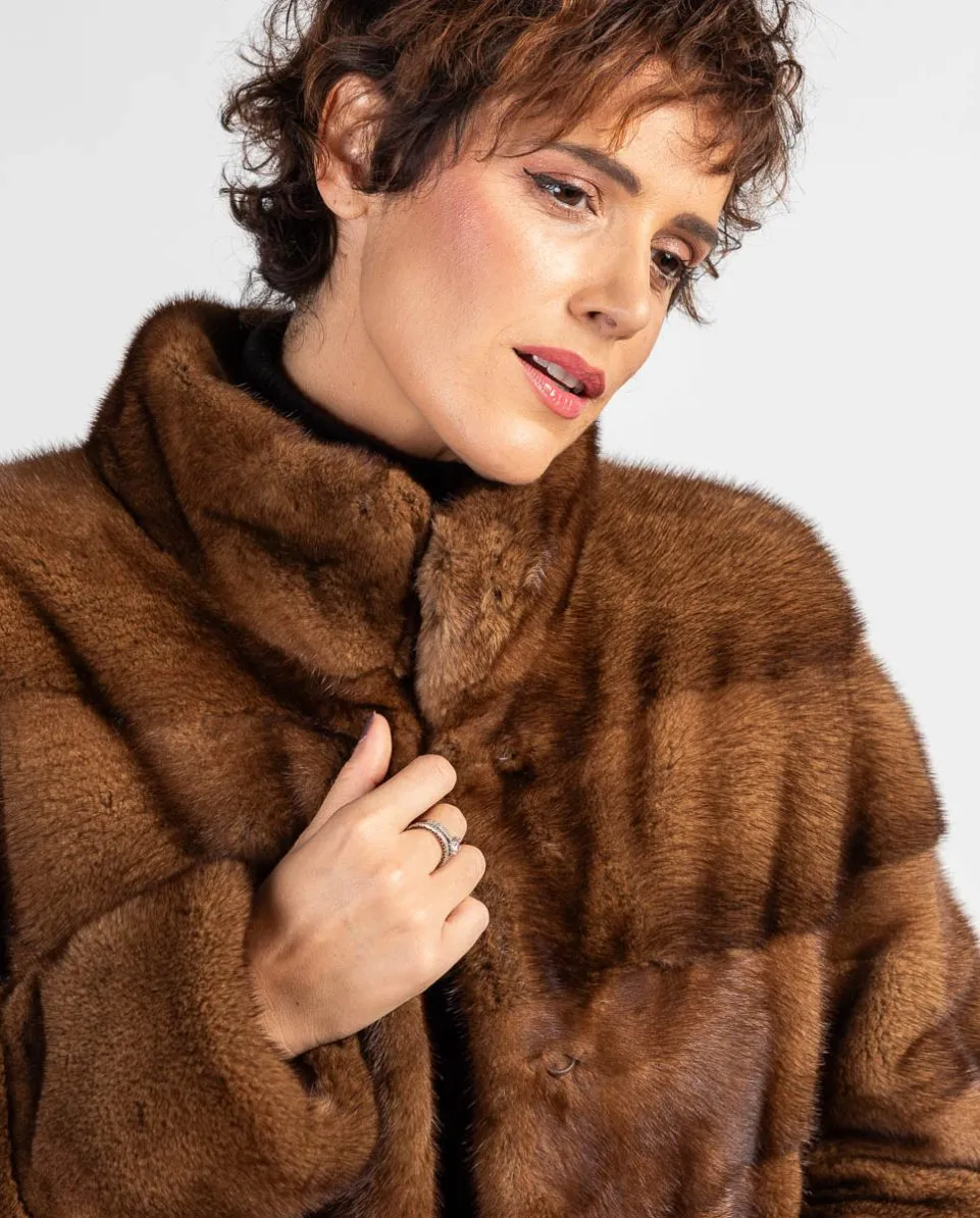 Chaqueta de pelo de mujer de visón De la Roca
