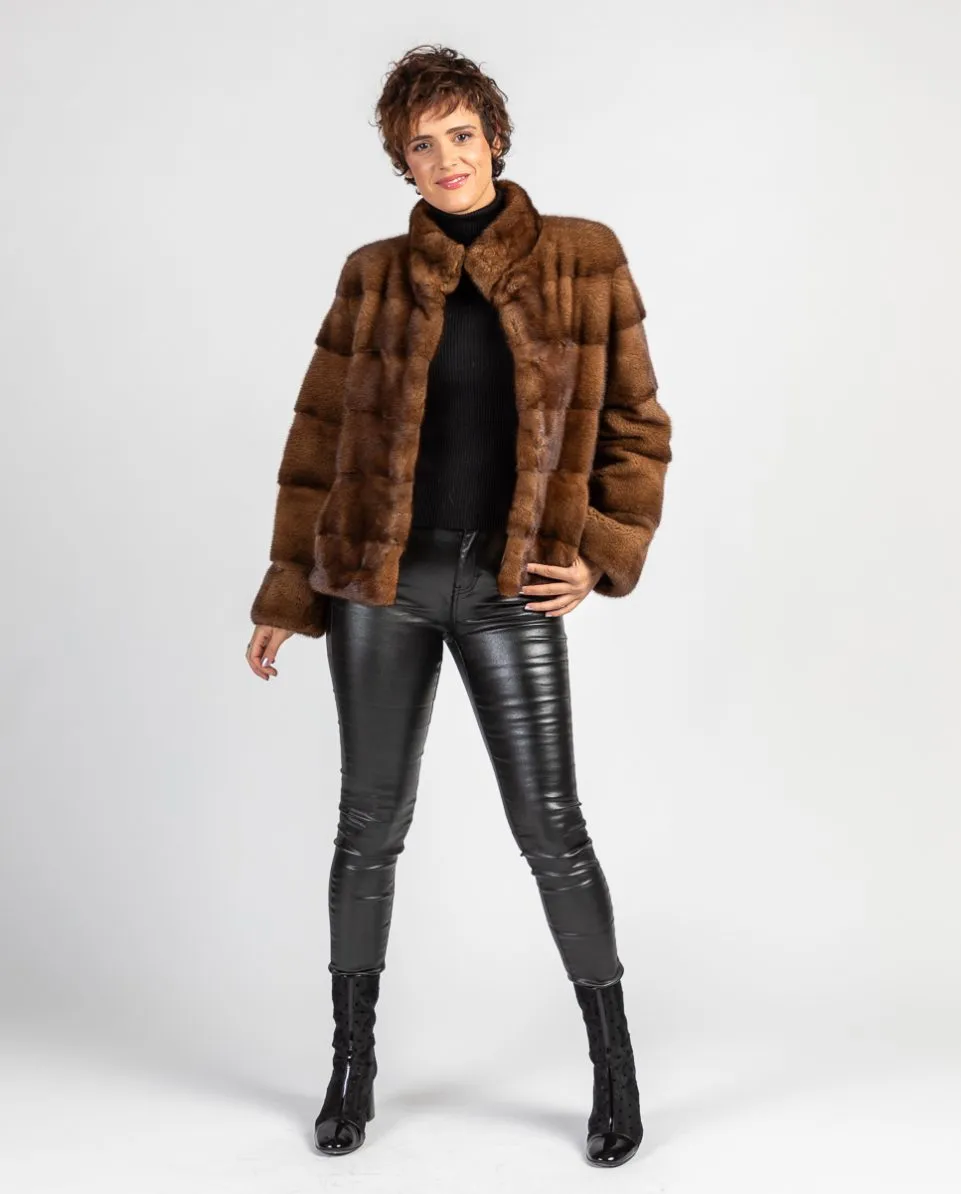 Chaqueta de pelo de mujer de visón De la Roca