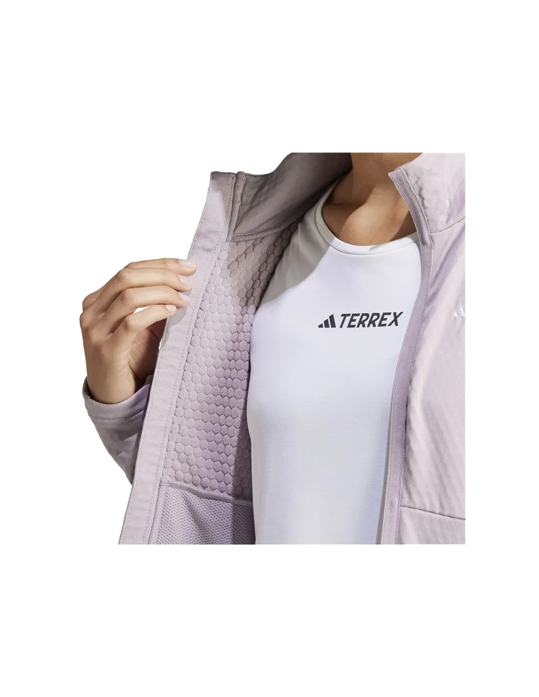 Chaqueta de Senderismo adidas Terrex Multi Light Fleece Mujer Lila