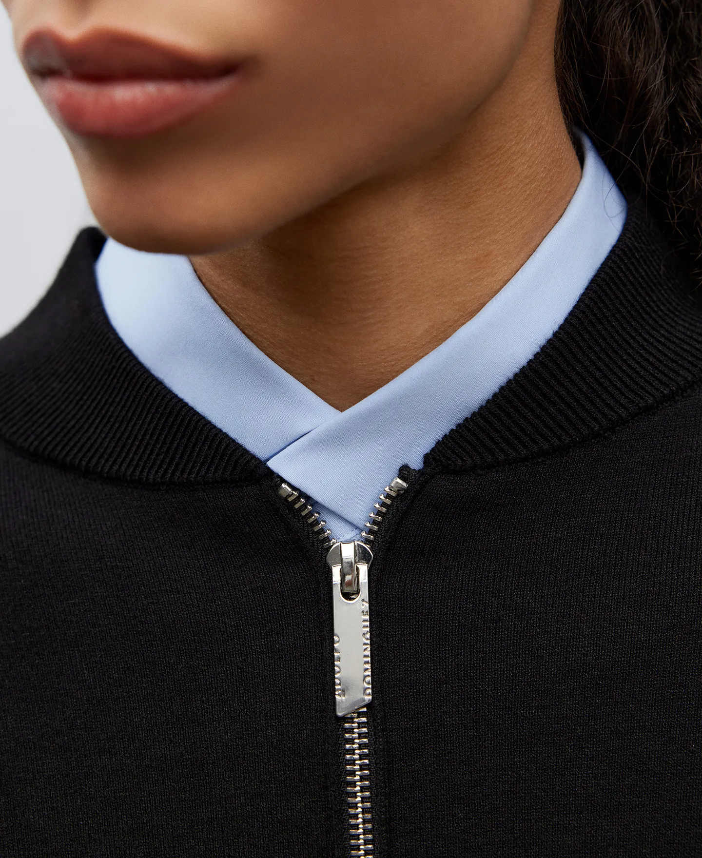 Chaqueta en punto doble frontura mujer