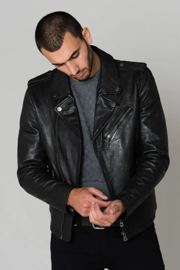 Chaqueta Hombre Daytona Golberg Lamb Paolo Black