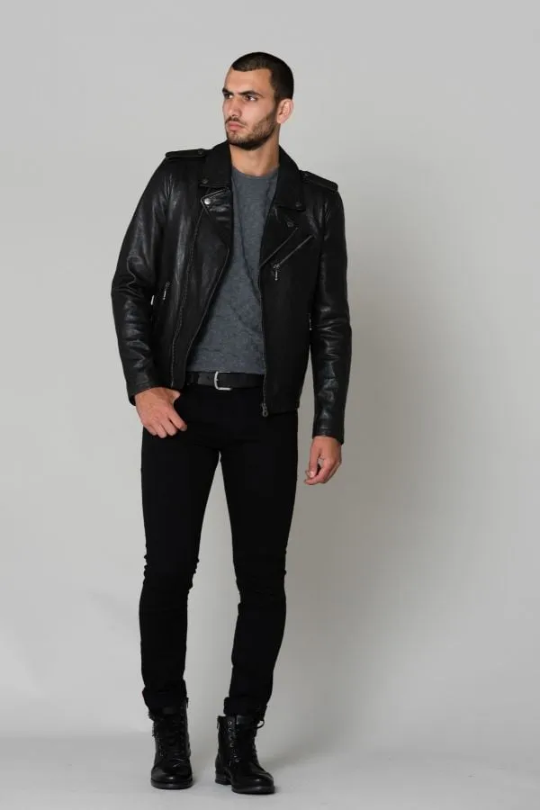 Chaqueta Hombre Daytona Golberg Lamb Paolo Black
