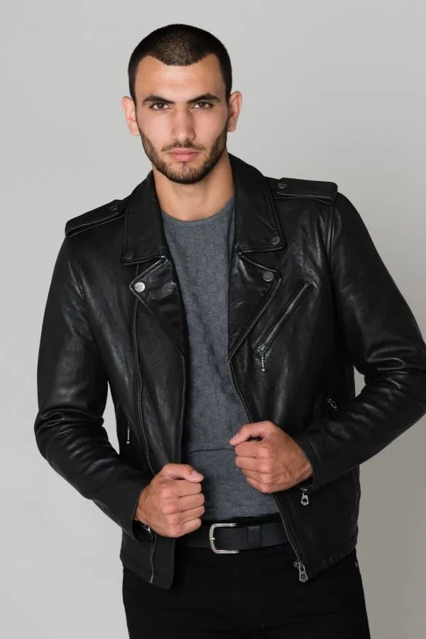Chaqueta Hombre Daytona Golberg Lamb Paolo Black