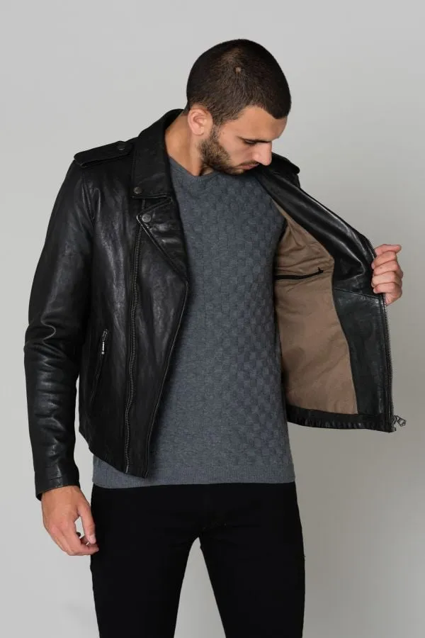 Chaqueta Hombre Daytona Golberg Lamb Paolo Black