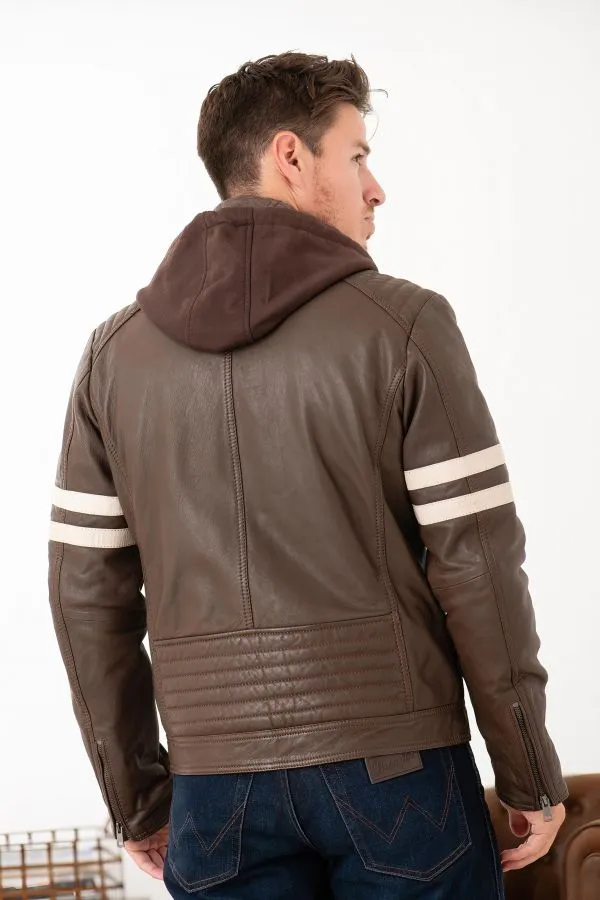 Chaqueta Hombre Serge Pariente Road Hood Mocca / Beige