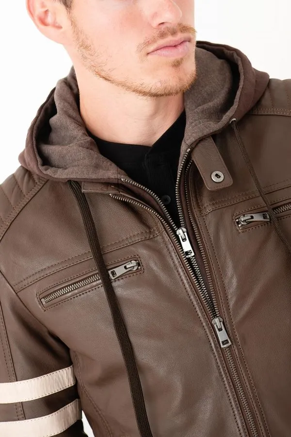 Chaqueta Hombre Serge Pariente Road Hood Mocca / Beige