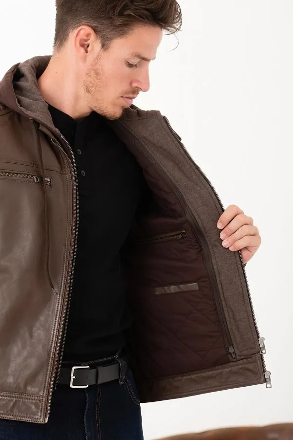 Chaqueta Hombre Serge Pariente Road Hood Mocca / Beige