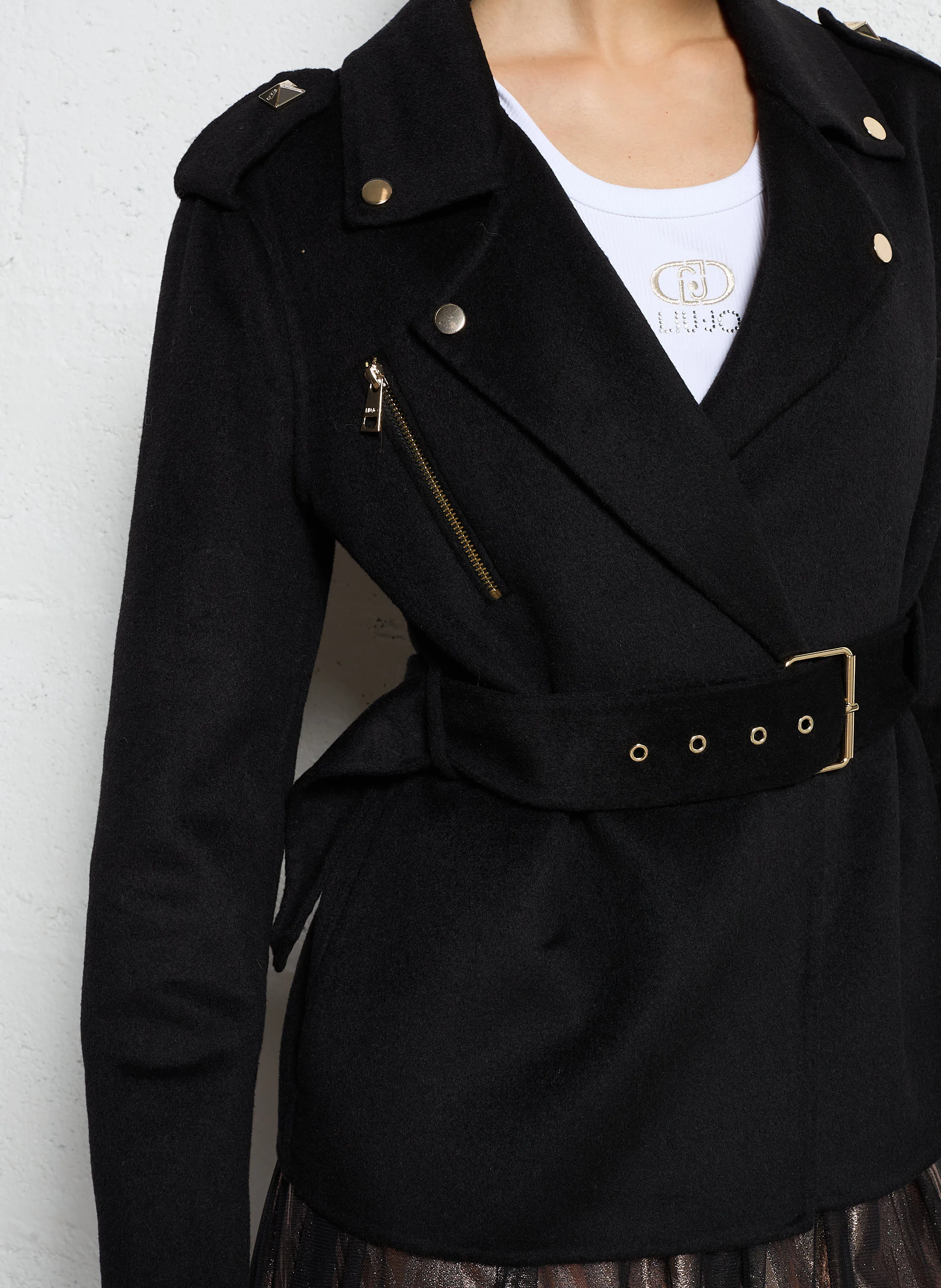 Chaqueta motera en negro
