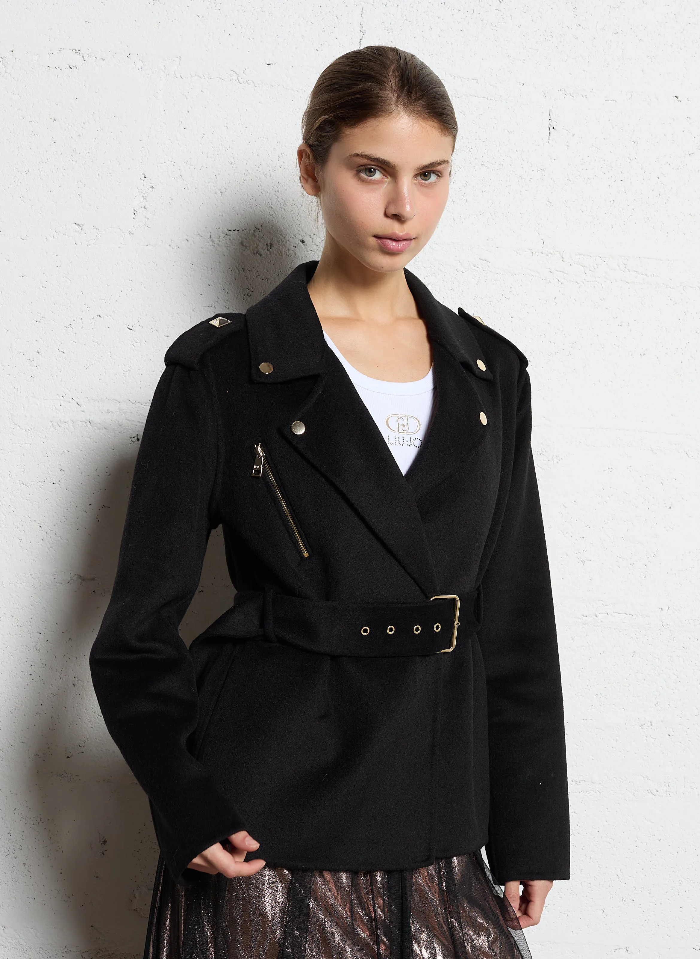 Chaqueta motera en negro