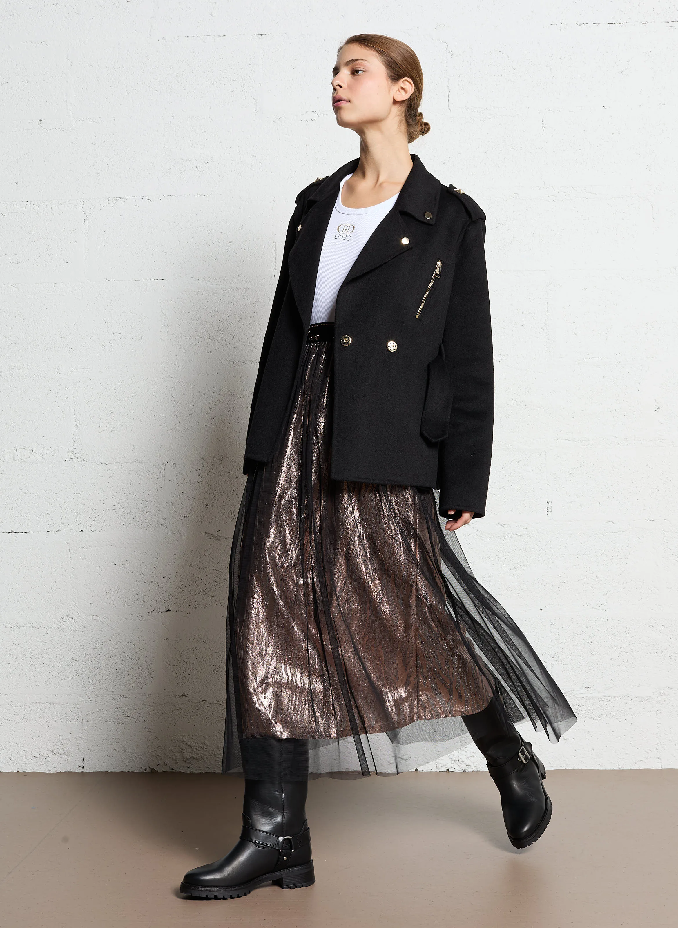 Chaqueta motera en negro