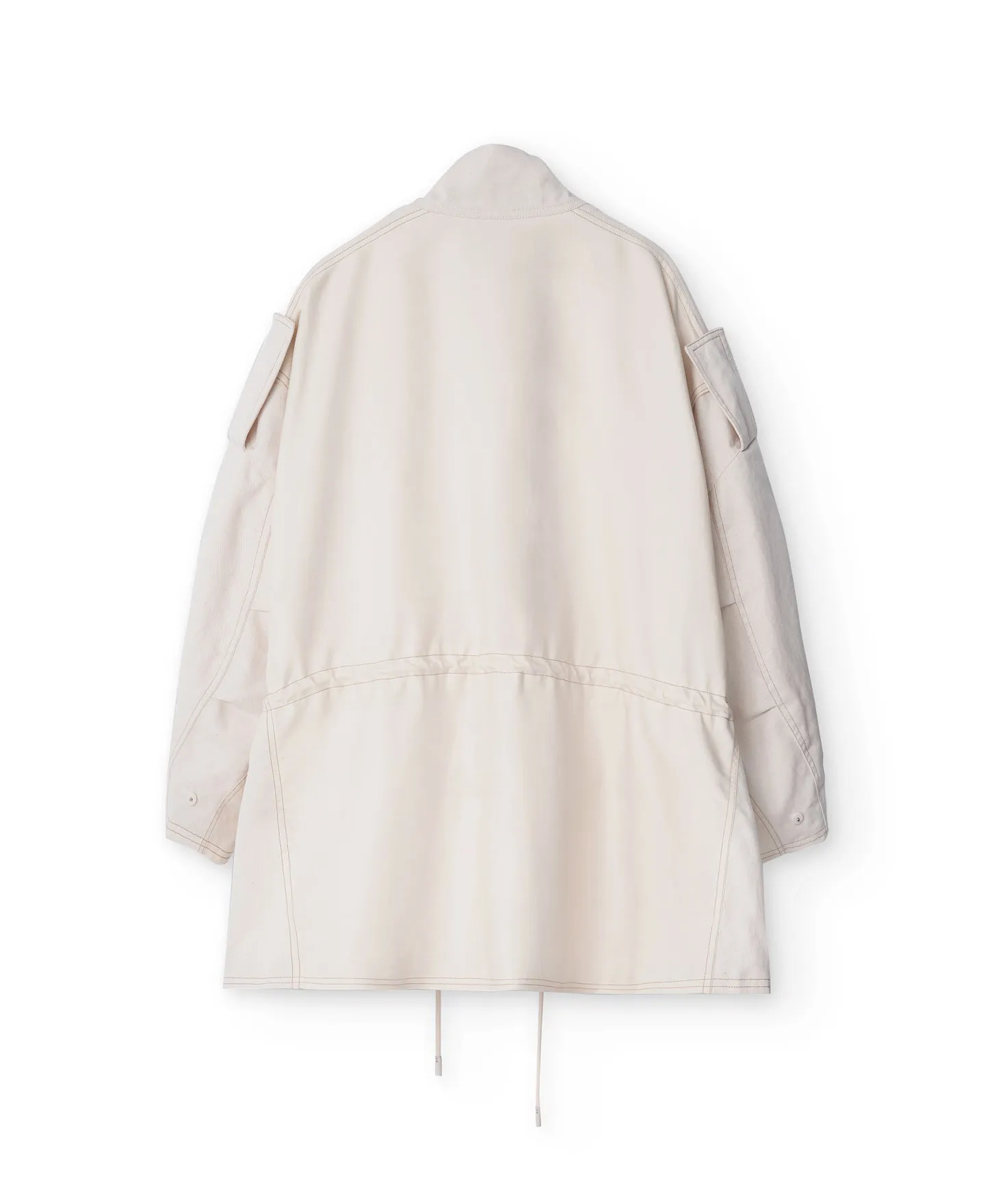 Chaqueta oversize cuello alto mujer