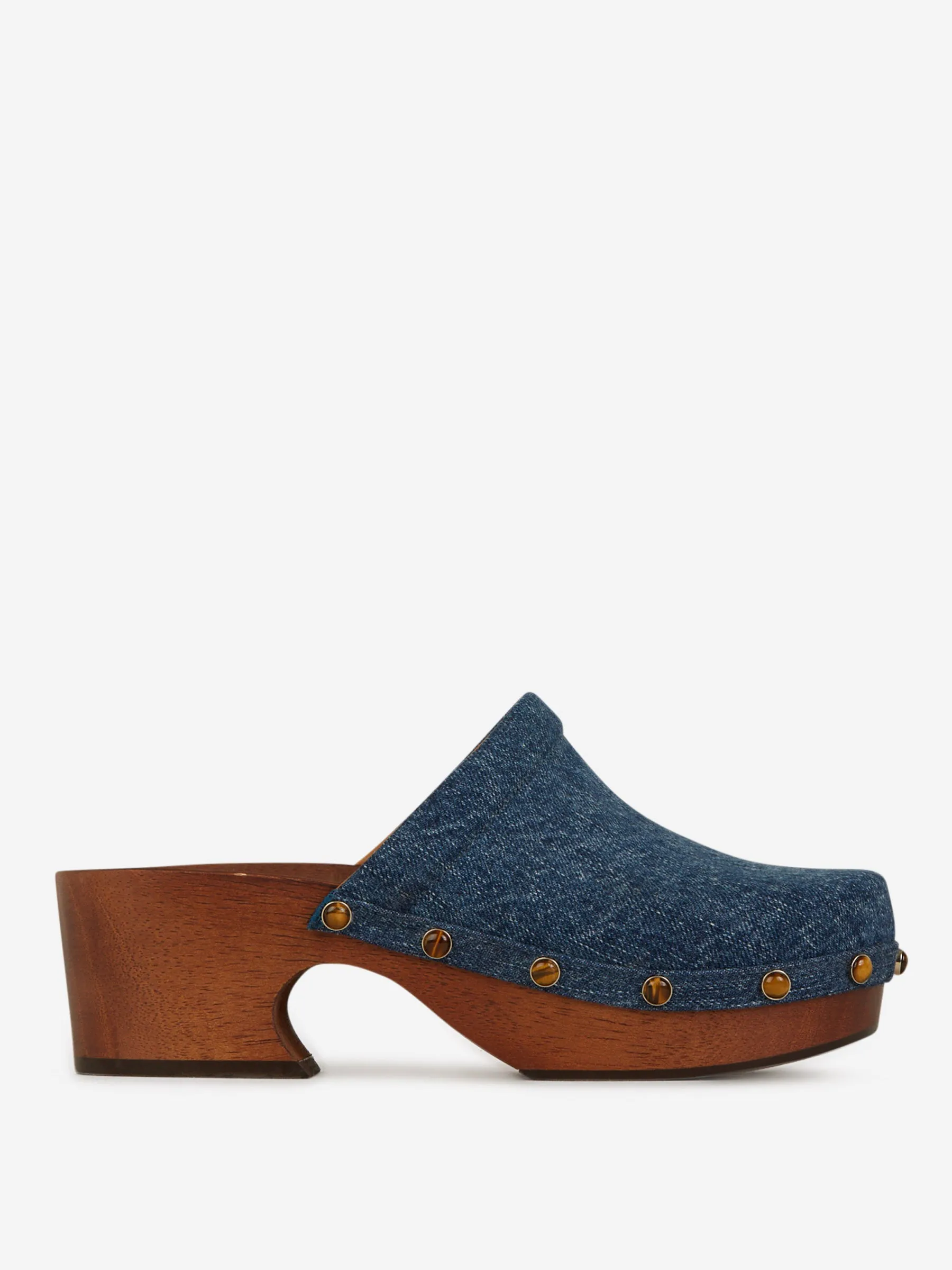 Chloé Zuecos Aurna Denim