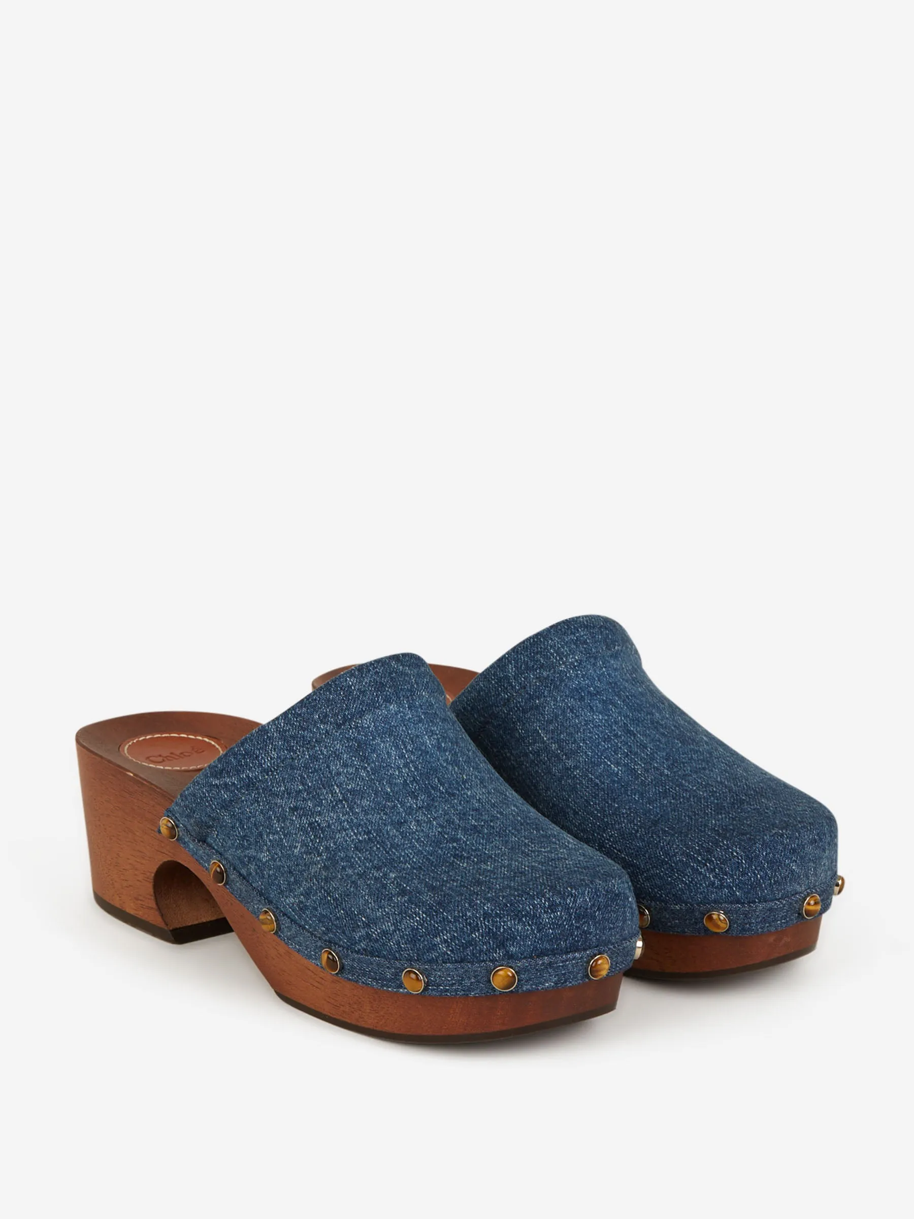 Chloé Zuecos Aurna Denim