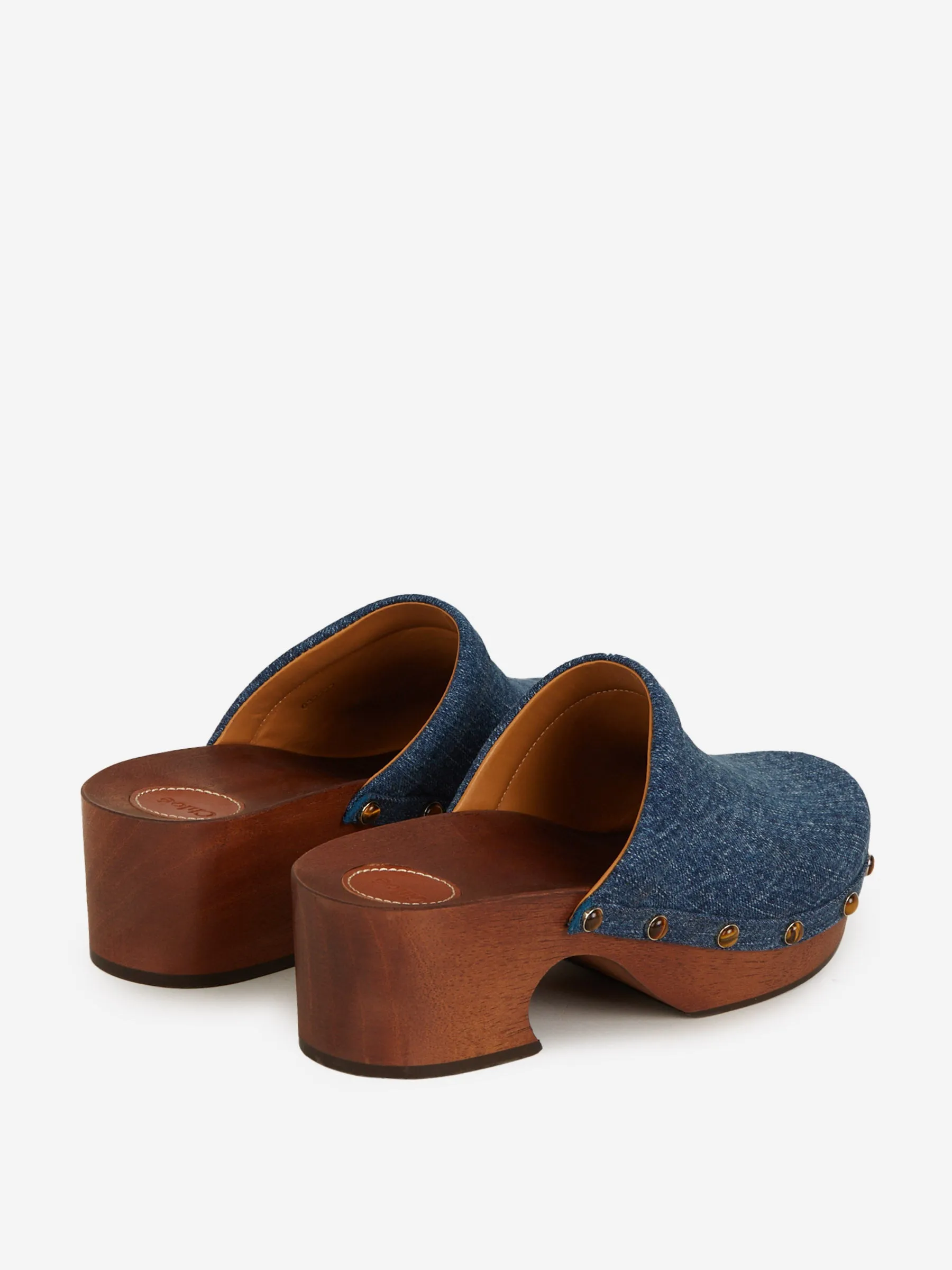 Chloé Zuecos Aurna Denim