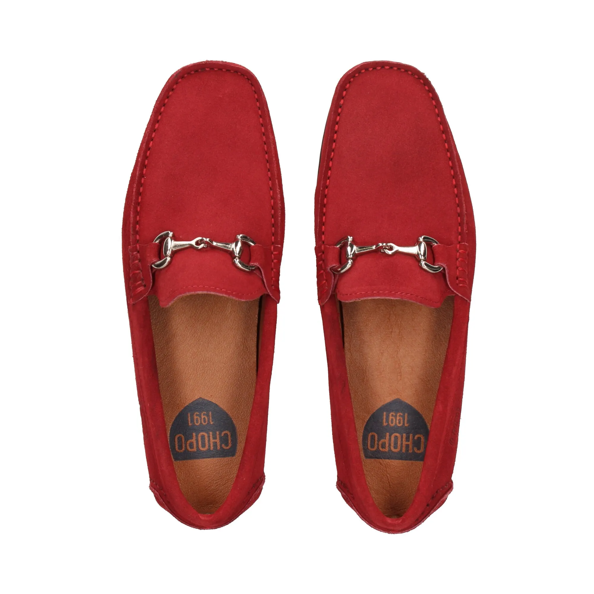 CHOPO Mocasines de Hombre ROJO