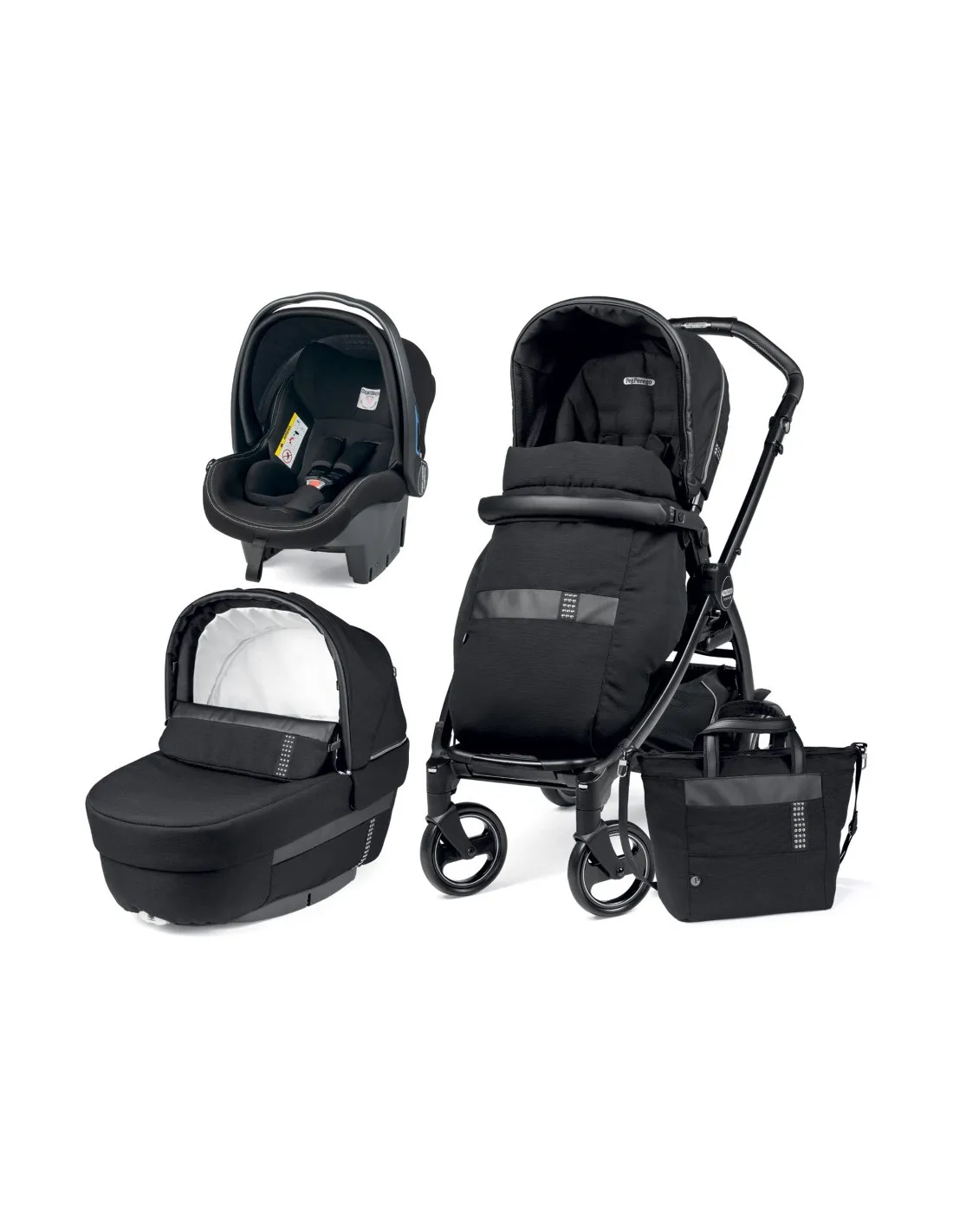 COCHE BEBé TRES PIEZAS PEGPEREGO BOOK 51 ROCK ELITE BLACK