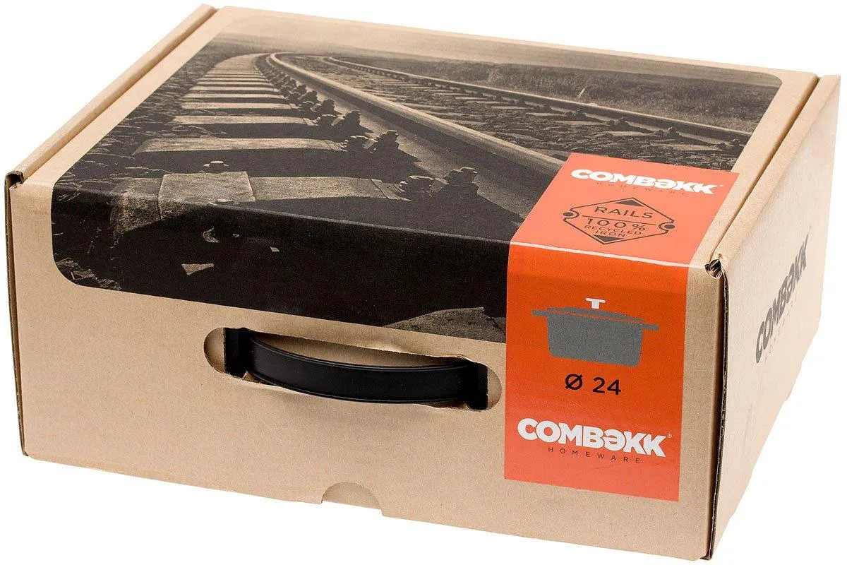 Combekk cocotte de hierro fundido, 24 cm, Concrete Grey
