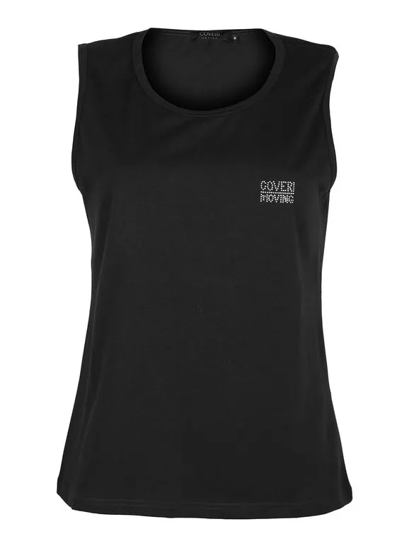 Coveri Moving Camiseta de tirantes de mujer con purpurina