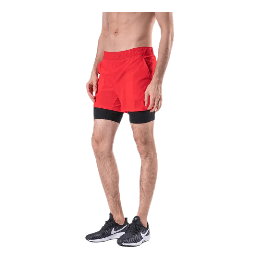 CRAFT ADV ESSENCE 2IN1 STRETCH SHORTS RED