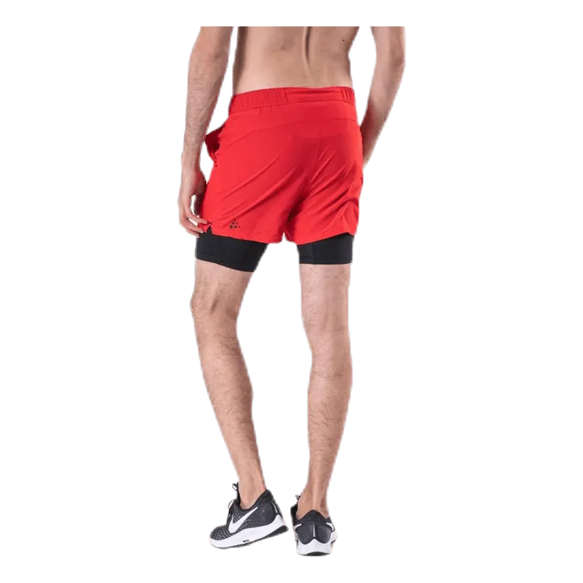 CRAFT ADV ESSENCE 2IN1 STRETCH SHORTS RED