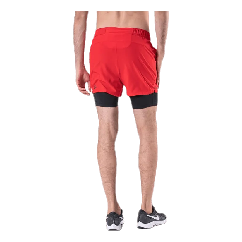 CRAFT ADV ESSENCE 2IN1 STRETCH SHORTS RED